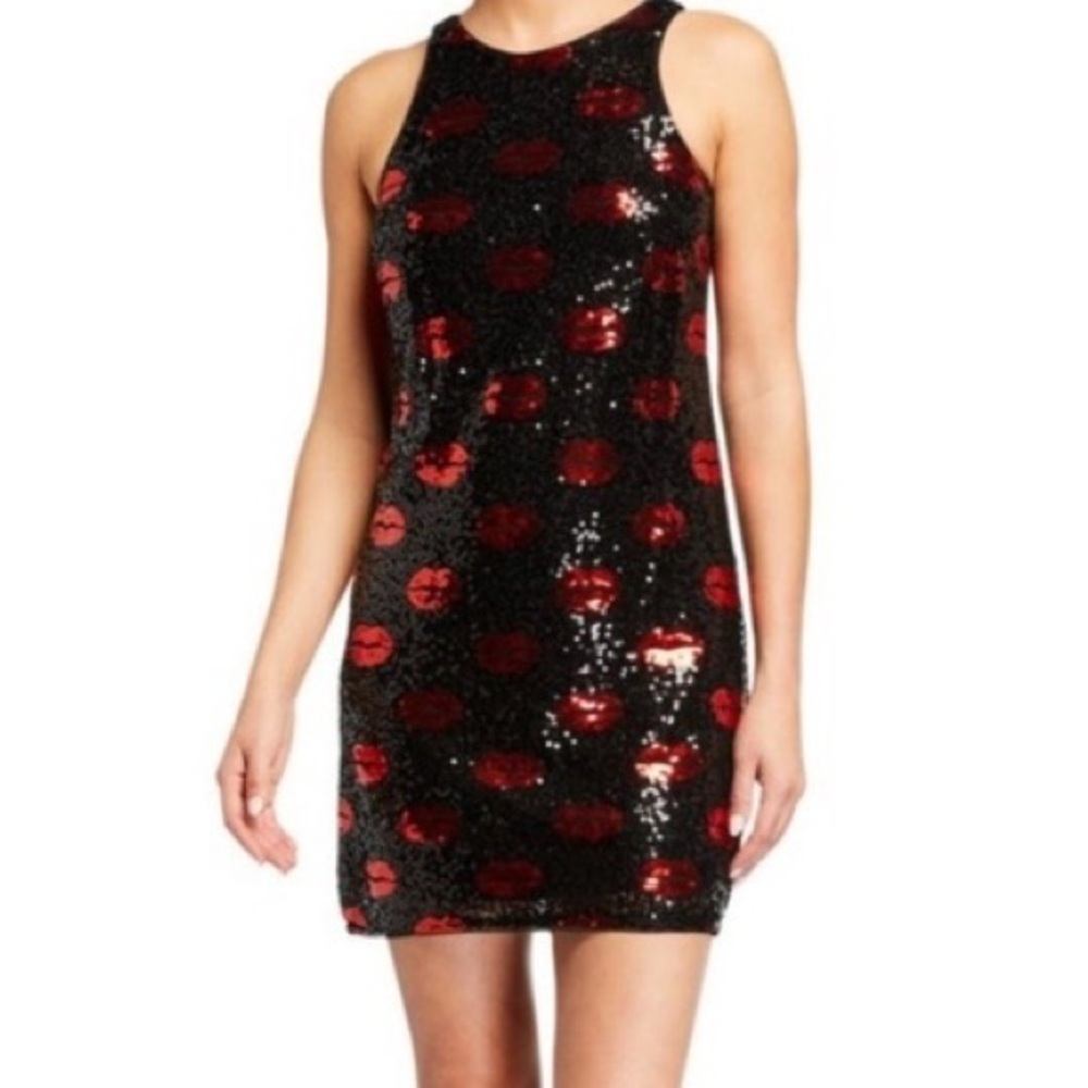 Aidan Mattox Sequin Lips Dress